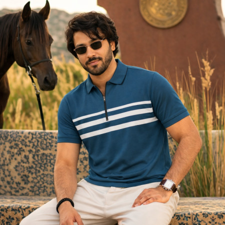 Premium Polo Shirt Half Sleeve - Navy Blue